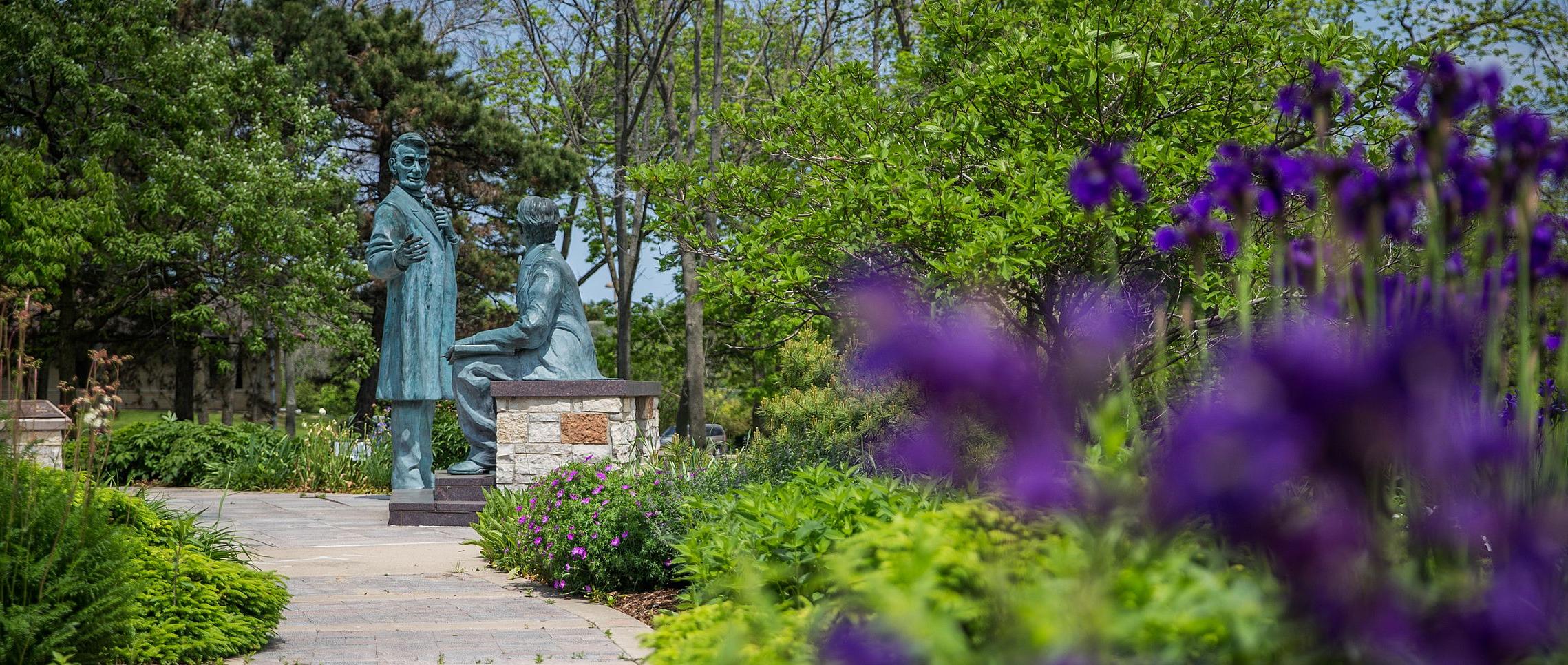 Summer flowers on campus